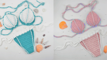 Biquíni de concha em crochê