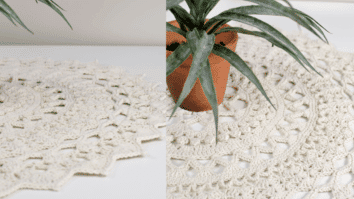 centro de mesa de crochê