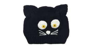 Touca de gatinho em tricô