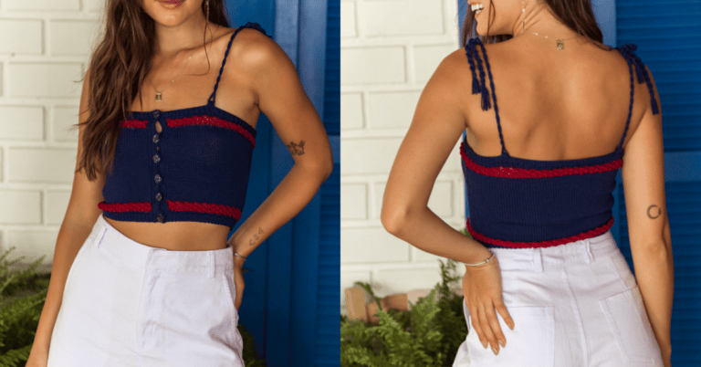Fique linda no verão com o cropped de alça em crochê: Passo a passo com gráficos