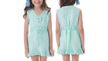 Lindo e fácil vestido de tricô para criança: Passo a passo com gráficos