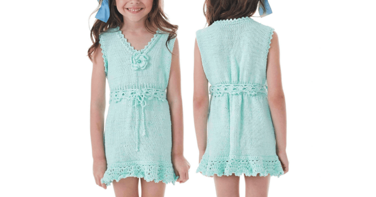 Lindo e fácil vestido de tricô para criança: Passo a passo com gráficos