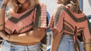 Arrase no verão com o cropped listrado de crochê: Passo a passo com gráficos