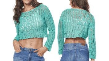 Cropped de manga longa em tricô: Passo a passo