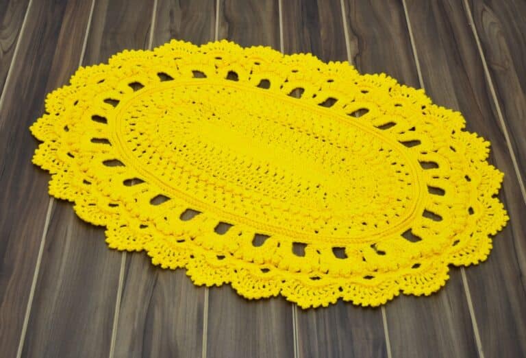 Faça o lindo tapetinho de crochê oval: Receita e gráfico