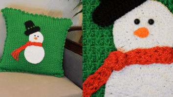 Almofadinha boneco de neve para o natal: Passo a passo com gráficos
