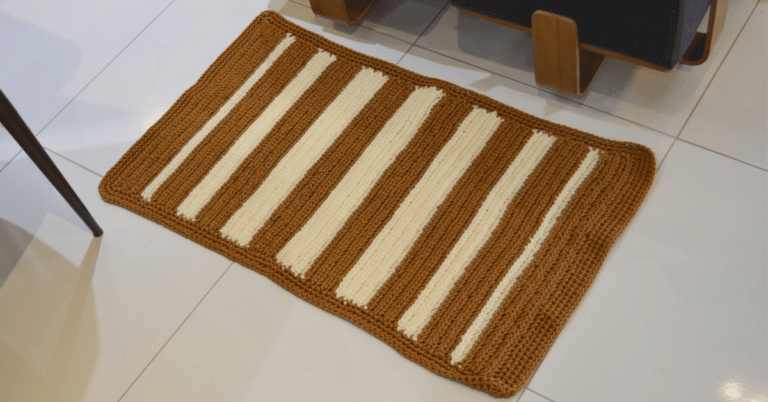 Tapete couro de crochê fácil e rápido: Receita com gráficos