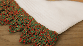 Barradinho natalino em crochê para suas peças: Receita com gráfico