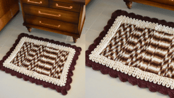 Faça o lindo tapetinho de quarto em crochê: Passo a passo com gráficos