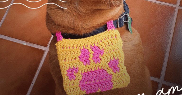 Bolsinha para cachorro em crochê: Passo a passo da receita