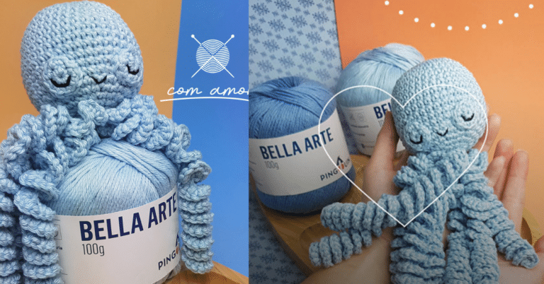Amigurumi de polvo em crochê: Passo a passo da receita