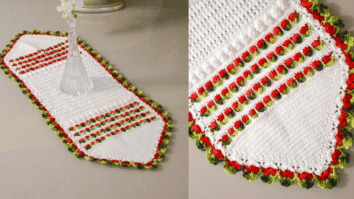 Trilho de mesa natalino fácil e prático: Passo a passo com gráficos