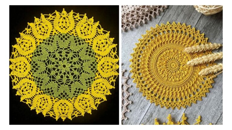 Sousplat de Crochê Diferente e Centrinhos de Mesa: 22 Ideias Lindas Com Gráfico