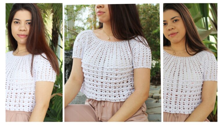 Blusinha de crochê branca: Receita e Gráficos
