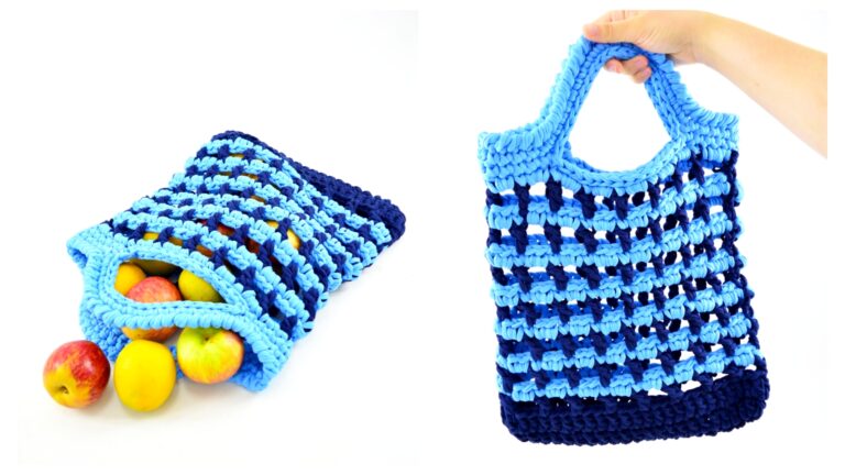 Bolsa de fio de malha simples: receitinha e gráfico