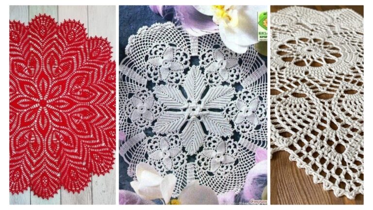Centro de Mesa de Crochê Redondo com Gráfico: 20 Ideias Lindas