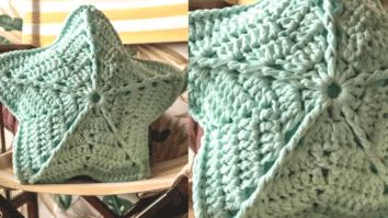 Faça a linda almofada em formato de estrela em crochê: Passo a passo com gráfico