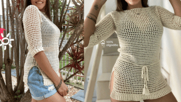 Faça a linda saída de praia em crochê no fio natural: Passo a passo da receita