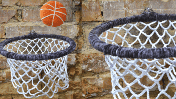 Faça o lindo kit jogo de basquete em crochê: Passo a passo da receitinha