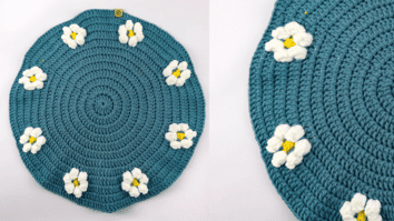 Faça o lindo sousplat com flores em crochê: Passo a passo com gráficos