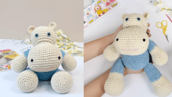 Faça o lindo Amigurumi de Hipopótamo em Crochê: Passo a passo