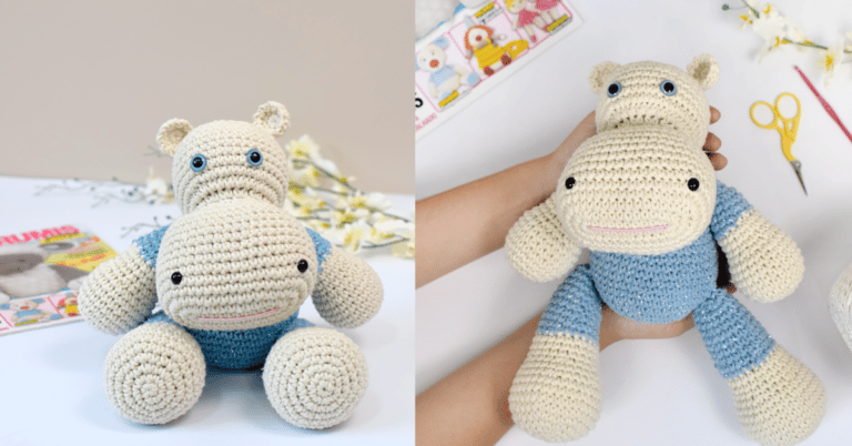 Faça o lindo Amigurumi de Hipopótamo em Crochê: Passo a passo
