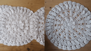 sousplat natural padrão em crochê: Passo a passo da receita