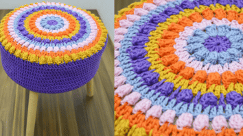 Faça a linda capa de banco cardo em crochê: Passo a passo da receita