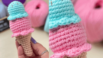 Faça o lindo amigurumi de sorvete em crochê: Passo a passo da receita