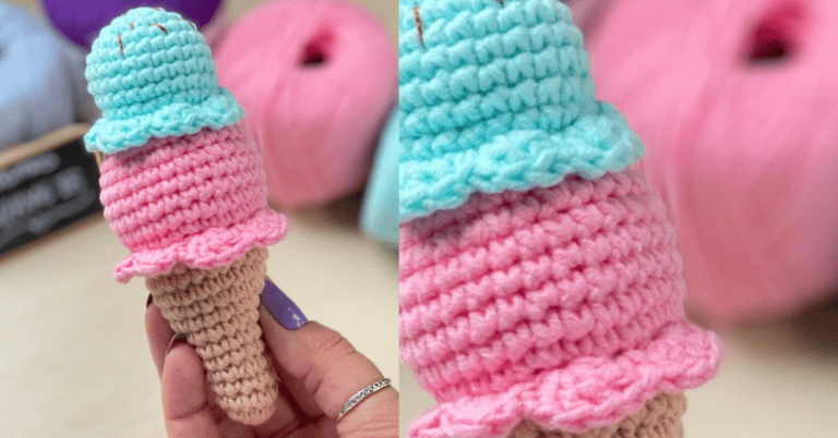 Faça o lindo amigurumi de sorvete em crochê: Passo a passo da receita