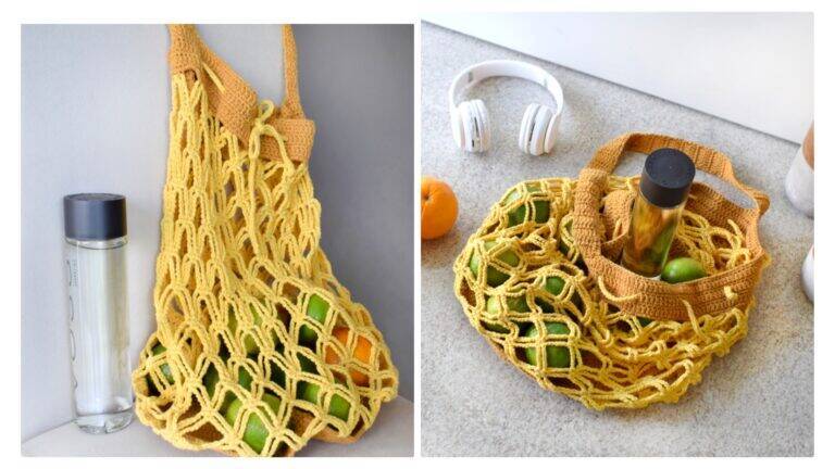 Bolsa de Crochê Net Bag Fácil: Receita e Gráfico