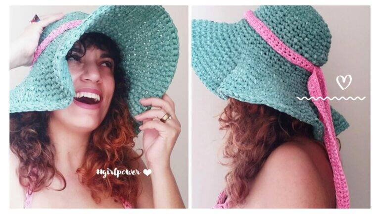 Chapéu de Praia em Crochê Fácil: Receita e tutorial para iniciantes
