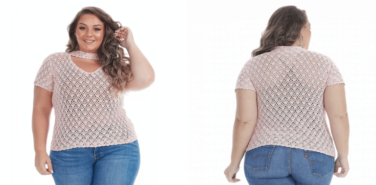 Aprenda passo a passo da blusa de crochê rosa antigo
