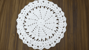 Faça o lindo Sousplat de Crochê Seda: Passo a passo com gráfico
