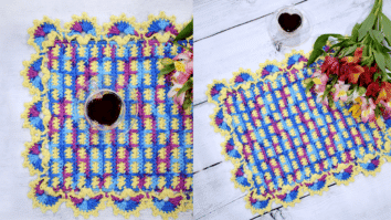 Jogo Americano Milano Hortênsia em Crochê: Passo a passo com gráficos