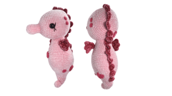 Cavalo Marinho Rosa em Crochê: Passo a passo da receitinha