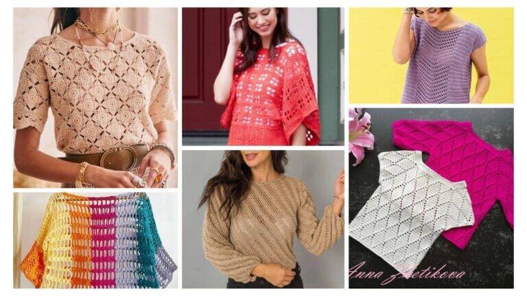 Blusas de Crochê Modernas : Top 30 Mais Lindas Blusas