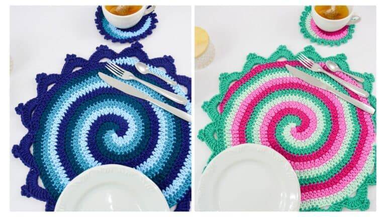 Sousplat de Crochê Espiral: Receita Passo a Passo