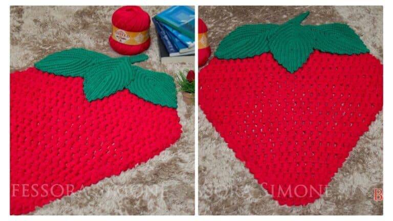 Faça o Incrível Tapete de Crochê Morango: Receita e Videoaula
