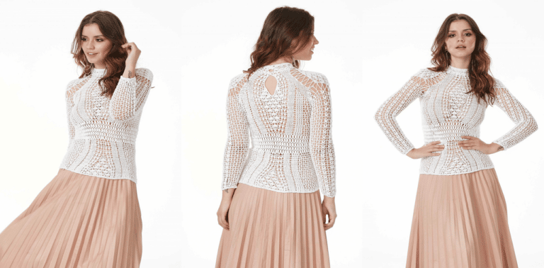 Belíssima blusa de crochê rendada: passo a passo