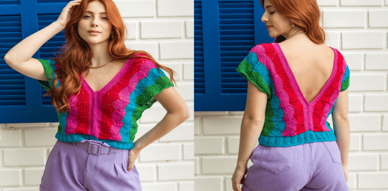 Aprenda a blusa de tricô duna super charmosa