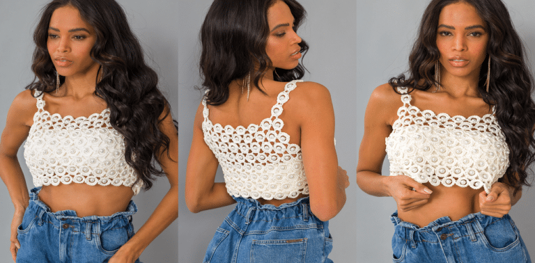 Lindo cropped de crochê Pérola : Passo a passo