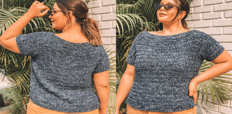 Faça a linda blusa de tricô Canoa: Receita e gráfico