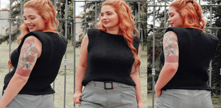 Aprenda a estilosa Blusa de tricô Muscle Tee: Passo a passo