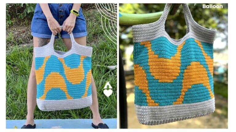 Bolsa de Praia em Crochê com Ballon: Receita e Gráfico
