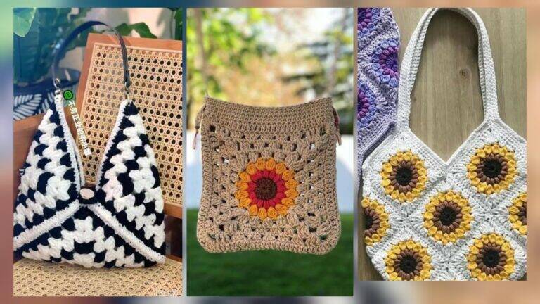 35 Bolsas de Crochê Fáceis – Gráficos e Dicas de Vendas