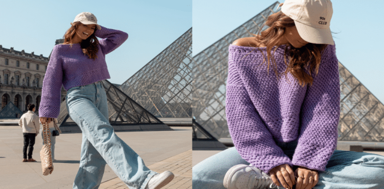Faça essa linda blusa de tricô Paris: Receita e gráfico