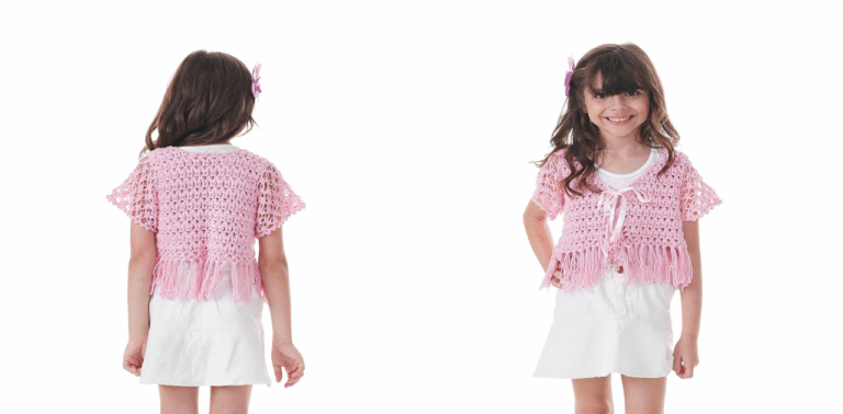 Faça o charmoso bolero de crochê infantil com passo a passo