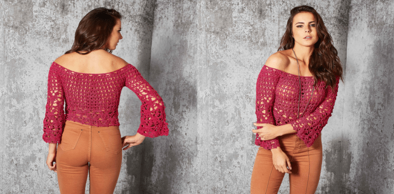 Linda blusa de crochê Pink: Passo a passo