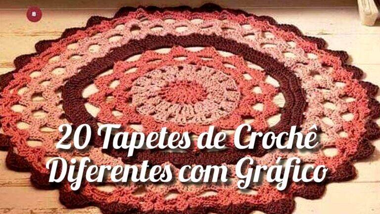 20 Tapetes de Crochê Diferentes: Modelos Com Gráficos para Fazer em Casa